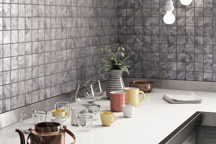 MOSAICI ALLUMINIO GRAFFIATO